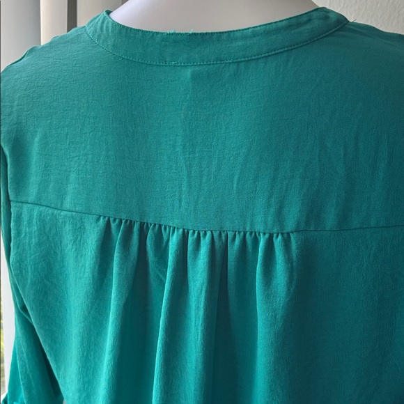 Ava & Grace Teal Button-Down Blouse - Picture 7 of 10
